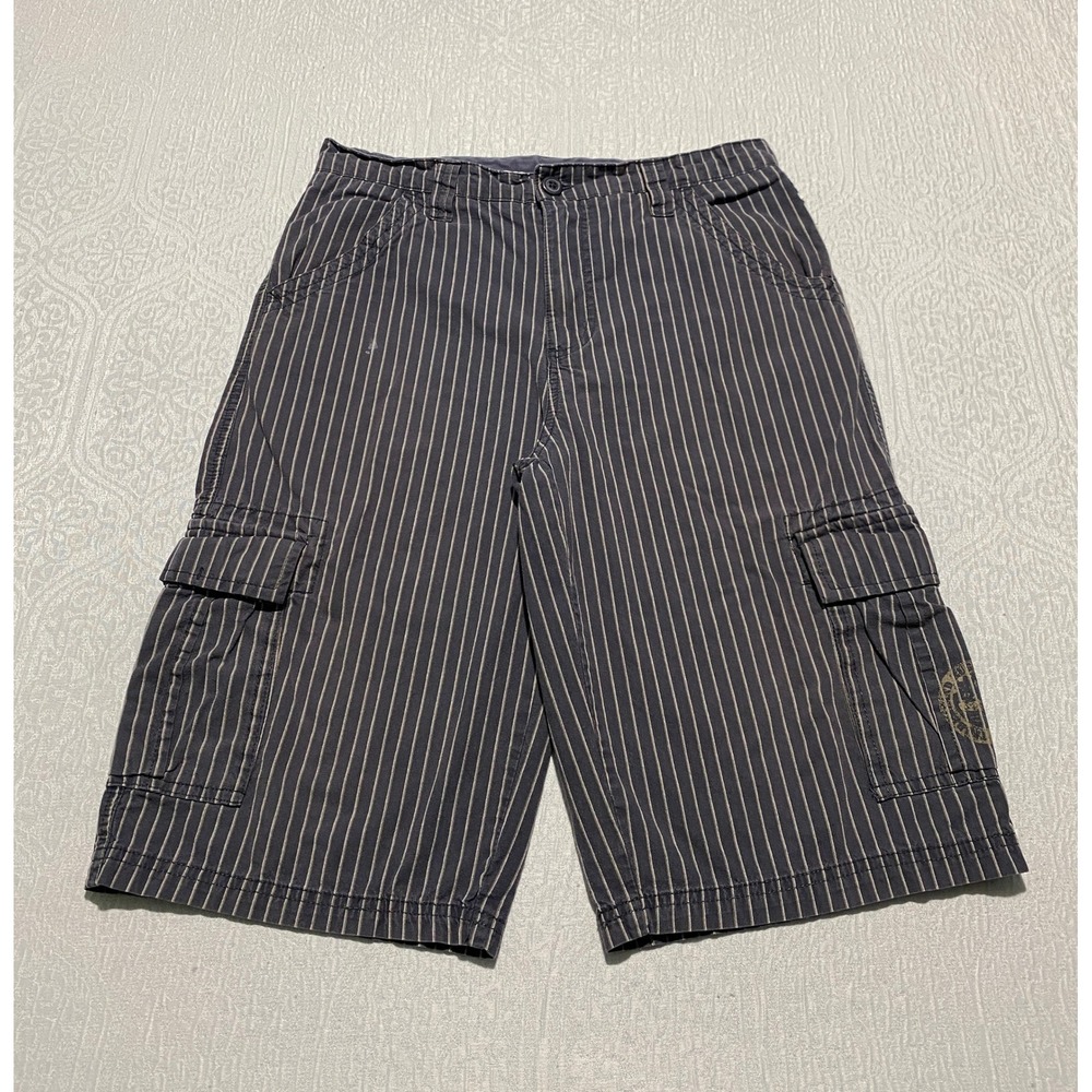 Timberland Cargo Shorts Boys Size‎ 18 Black Gray Stripped Casual Outdoor